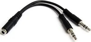 .Com 3.5Mm 4 Position To 2X 3 Position 3.5Mm Headset Splitter AdapterF/M3.5Mm Headset Adapter Cable (Muyhsfmm)