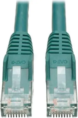 Tripp Lite Cat6 Gigabit Snagless Molded Patch Cable (Rj45 M/M)Green, 15-Ft.(N201-015-Gn)