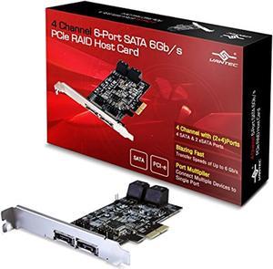 4-Channel 6-Port Sata 6Gb/S Pcie Raid Host Card With Hyperduo Technology Ugt-St644r