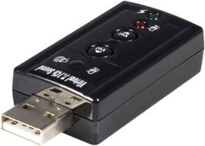 .Com Virtual 7.1 Usb Stereo Audio Adapter External Sound CardSound CardStereoUsb 2.0Icusbaudio7,Black