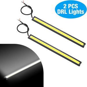 White 12V LED Strip DRL Daytime Running Lights Fog COB Car Lamp Waterproof Pack