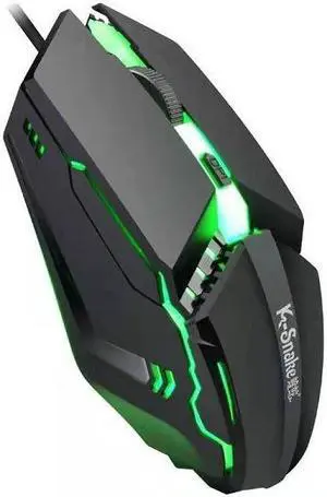 2 PCS K-Snake M11 4 Keys 1600DPI Luminous Game Wired Mouse Notebook Desktop USB Wired Mouse, Cable Length: 1.5m