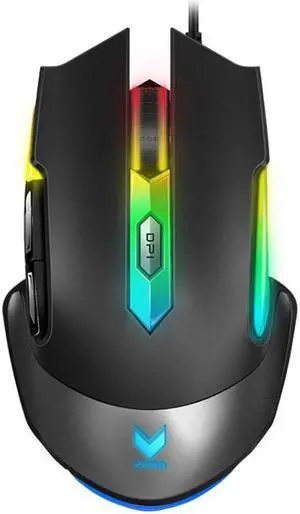 Rapoo V302 8 Keys Color RGB Gaming Wired Mouse, Cable Length: 1.8m (Black)