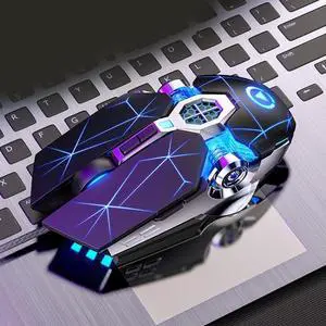 YINDIAO 3200DPI 4-modes Adjustable 7-keys RGB Light Wired Gaming Mechanical Mouse, Style: Silent Version (Black)