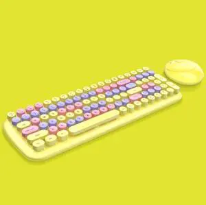 MOFii Candy XR Color Wireless Keyboard And Mouse Set (Lemon Yellow)
