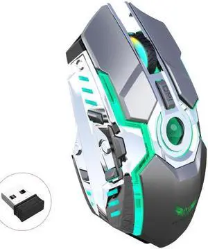 ZERODATE T30 2.4GHz 2400DPI Three-speed Adjustable RGB Backlight Wireless Optical Mouse (Style 1)
