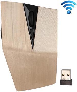 2.4GHz USB Receiver Adjustable 1200 DPI Wireless Optical Mouse for Computer PC Laptop (Gold)