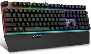Rapoo V720 108 Keys Full Color Backlit Game Mechanical Keyboard with Hand Rest (Green Shaft)