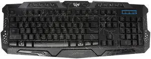 HXSJ A878 USB 104 Keys Three-colors Crack Backlight Wired Keyboard, Length: 1.75m, English Version