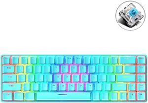 ZIYOU LANG T8 68 Keys RGB Luminous Gaming Mechanical Keyboard, Cable Length:1.6m T8 Blue Green Shaft (Blue Green Shaft) Black