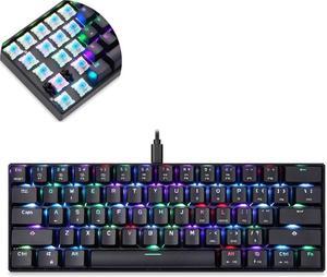 MOTOSPEED CK61 61 Keys  Wired Mechanical Keyboard RGB Backlight with 14 Lighting Effects, Cable Length: 1.5m Green Shaft