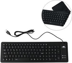 103 Key French USB Wired Silicone Waterproof Keyboard Desktop Notebook Keyboard, Cable Length: 1.5m