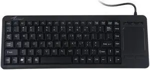 DS-8800 PS / 2 Interface Prevent Water Splashing Laser Engraving Character One-piece Wired Touchpad Keyboard, Length: 1.5m