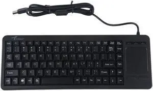 DS-8800 USB Interface Prevent Water Splashing Laser Engraving Character One-piece Wired Touchpad Keyboard, Length: 1.5m