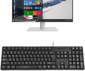 MC-689 Waterproof USB Wired Keyboard, Arabic Version (Black)