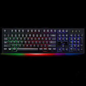 ZGB G20 104 Keys USB Wired Mechanical Feel Glowing Computer Keyboard Gaming Keyboard (Black)