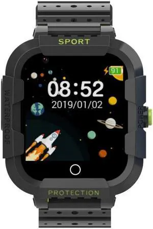 DF75 1.4 Inch 4G GPS Positioning Children Waterproof Smart Calling Watch With SOS Function (Black)