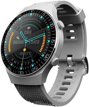 M88 Smart Watch for Men, Support Heart Rate / Blood Pressure / Oxygen Monitoring & Sleep Monitoring & Sedentary Reminder (Silver)