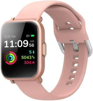 CS201 1.3 inch TFT Color Screen IP68 Waterproof Sport Smart Watch, Support Sleep Monitoring / Heart Rate Monitoring / Blood Oxygen Monitoring / Message Push(Black) (Pink)