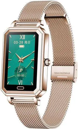 HT2 1.08 inch IPS Touch Screen IP68 Waterproof Smart Watch, Support Sleep Monitoring / Heart Rate Monitoring / Medication Reminder / Multi-exercise Mode, Style:Steel Strap