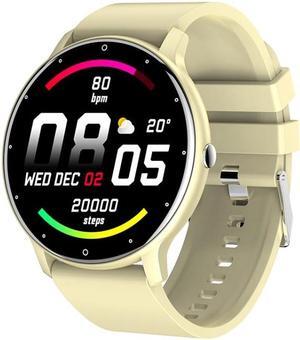 ZL02 Heart Rate Monitoring Pedometer Smart Watch Silicone Band (Yellow) (Yellow)