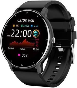 ZL02 Heart Rate Monitoring Pedometer Smart Watch Silicone Band (Black) (Black)