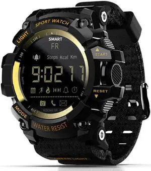 Lokmat MK16 LCD Screen 50m Waterproof Smart Watch, Support Information Reminder / Remote Camera / Walking Motion Monitor (Gold)