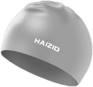 HAIZID 2 PCS Silicone Waterproof Oversized Swimming Cap Gray 50g