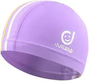 1101 Middle Age Children Deepen Summer Sun Protection Swimming Caps 1101 (Purple) (Purple)
