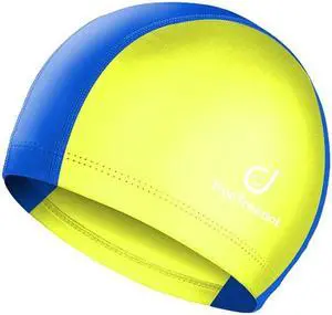 1101 Middle Age Children Deepen Summer Sun Protection Swimming Caps 1101 (Yellow) (Yellow)