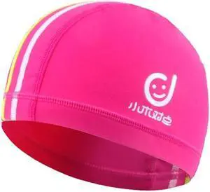 1101 Middle Age Children Deepen Summer Sun Protection Swimming Caps 1101 (Rose Red) (Rose Red)