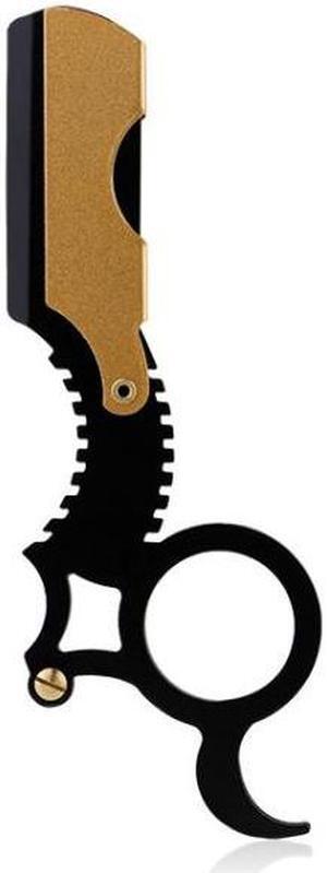 Manual Men Stainless Steel Ring Razor Without Blade (Gold)