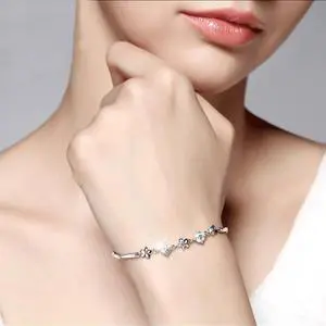 Simple Sweet Frangipani Five-leafed Flower Bracelet Flower Couple Bracelet