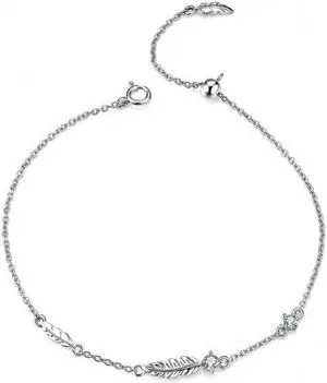Feather Bracelet S925 Sterling Silver Lady Bracelet SCB133