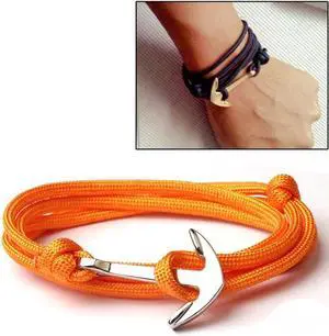 Alloy Anchor Charm Multilayer Leather Friendship Bracelets