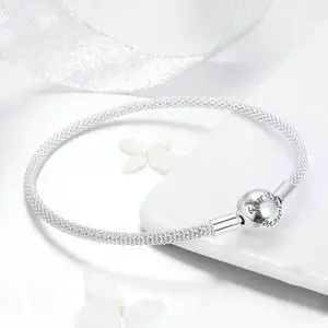 S925 Sterling Silver Personality Fashion Bracelet Eternal Love Bracelet (21cm)