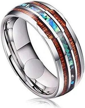 Ceramic Tungsten Steel Dragon Texture Ring for Men, Ring Size:10 10