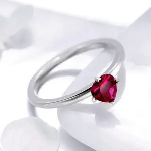 S925 Sterling Silver Ring Heartbeat Fashion Ring 7