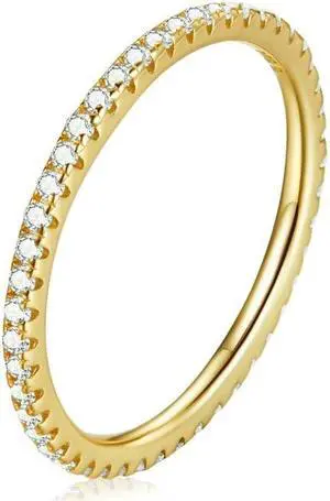 S925 Sterling Silver Fashion Wizard Diamond Women Ring, Size:7 7 (Gold)