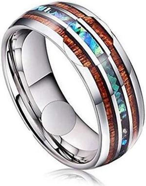 Ceramic Tungsten Steel Dragon Texture Ring for Men, Ring Size:12 12