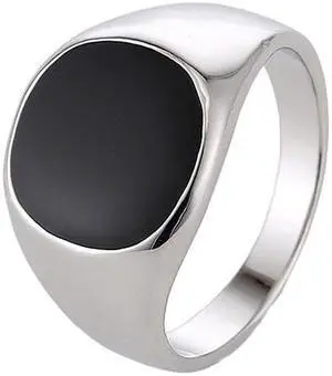 Europe and America Men Classic Alloy High Polished Drip Oil Style Ring, Size: 10, Diameter: 19.9mm, Perimeter: 62.4mm (Style 1)