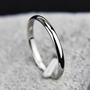 Female Stainless Steel Titanium Steel Ring 8 (Silver)