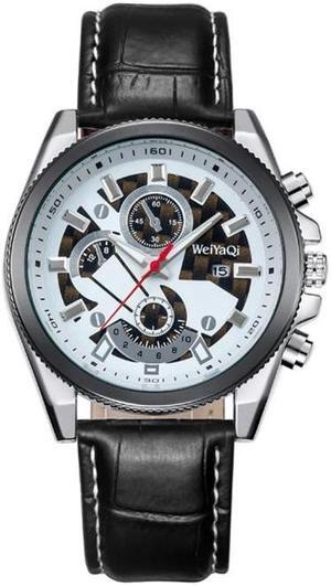 WeiYaQi 89032 Fashion Quartz Movement Wrist Watch with Leather Band (Style 4)