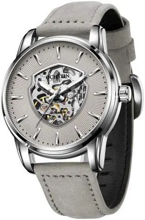 OCHSTIN 7010C Pilot Series Hollow Mechanical Men Watch (Silver-Grey)