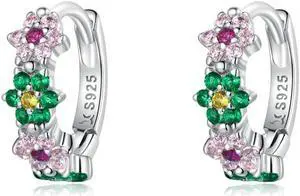 S925 Sterling Silver Delicate Flowers Women Earrings Delicate Flowers