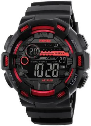 SKMEI 1243 Men Sports Watch Outdoor Waterproof Digital Watch (Red)
