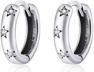 Simple Earrings Sterling Silver S925 Star Earrings SCE873
