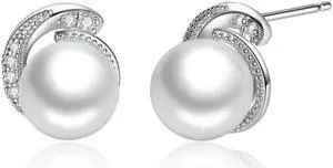 Pearl Earrings Jewelry S925 Sterling Silver Earrings SCE021