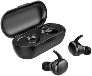 TWS-4 IPX5 Waterproof Bluetooth 5.0 Touch Wireless Bluetooth Earphone with Charging Box, Support HD Call & Voice Prompts (Black)