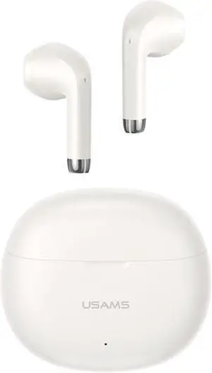 USAMS YO17 TWS Half In-Ear Wireless Bluetooth Earphone, Size:USAMS YO17 (Beige)